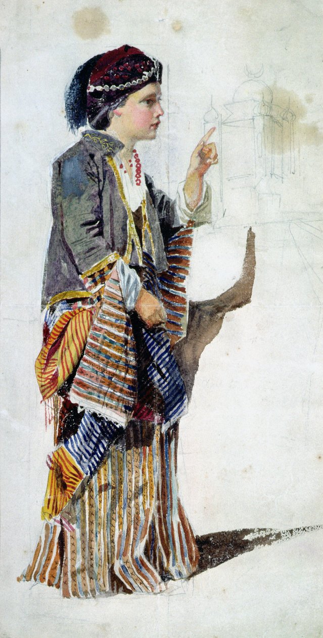 Türk kostümlü kız figürü, 19. yüzyıl by John Absolon