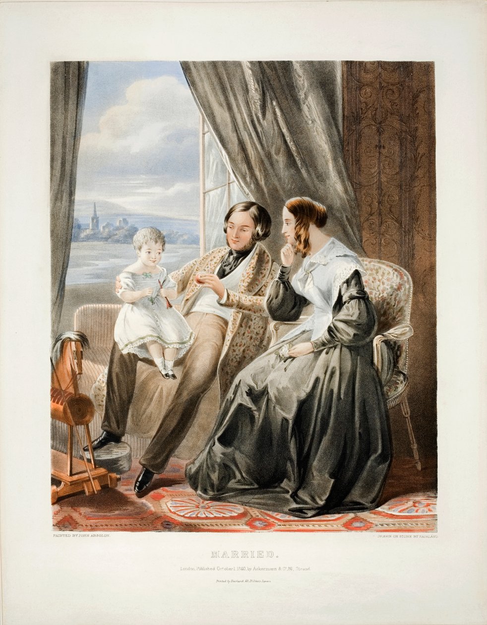 Evli, litho Thomas Fairland (1804-52), Ackermann and Co. tarafından yayınlandı, 1840 by John Absolon