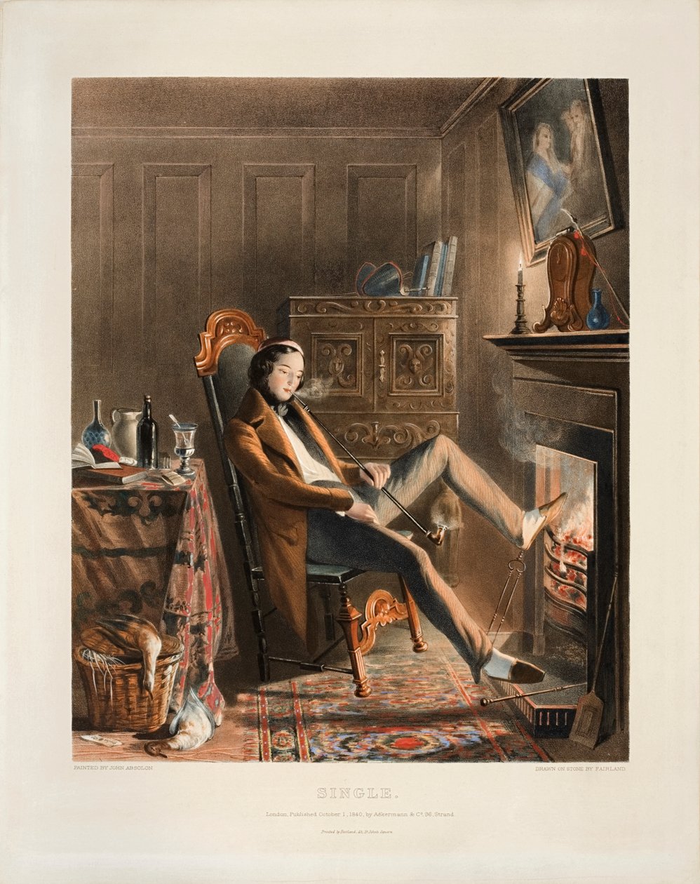 Single, litho, Thomas Fairland (1804-52), Ackermann and Co. tarafından yayınlandı, 1840 by John Absolon
