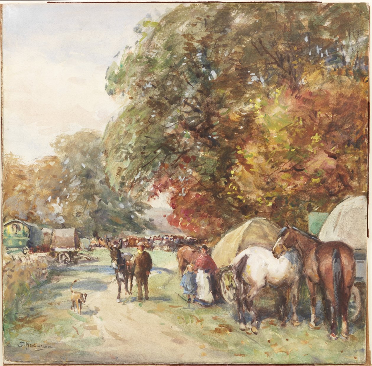 Brough Fuarı (gemide suluboya, gövde boyası ve kurşun kalem) by John Atkinson