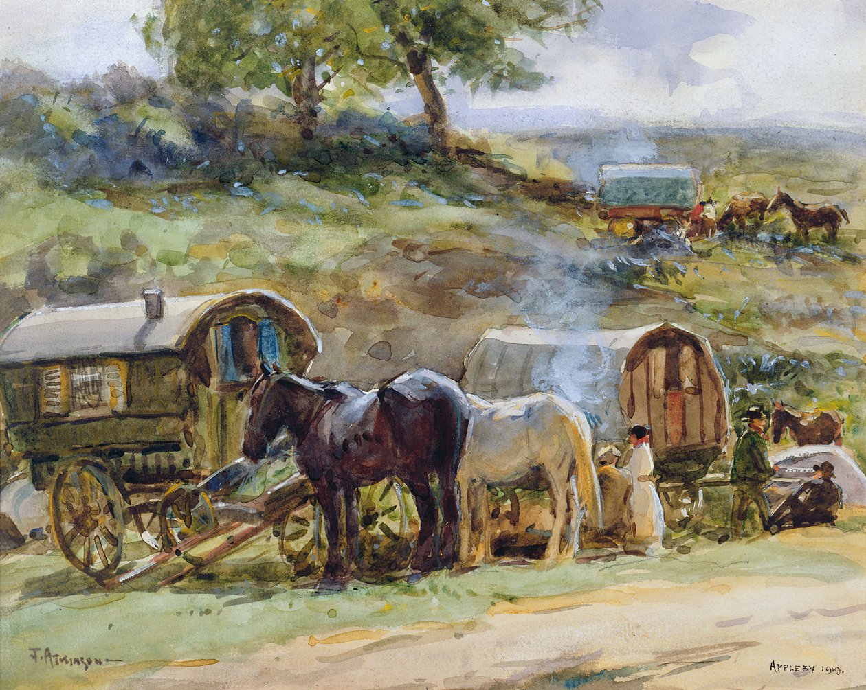 Çingene Kampı, Appleby, 1919 (ayrıca bkz. 54655) by John Atkinson