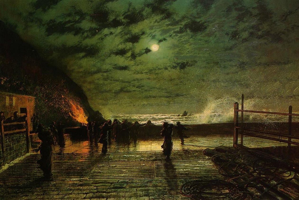 Tehlikede by John Atkinson Grimshaw