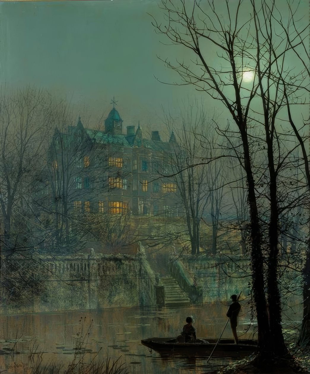 Knostrop Eski Salon, Leeds by John Atkinson Grimshaw