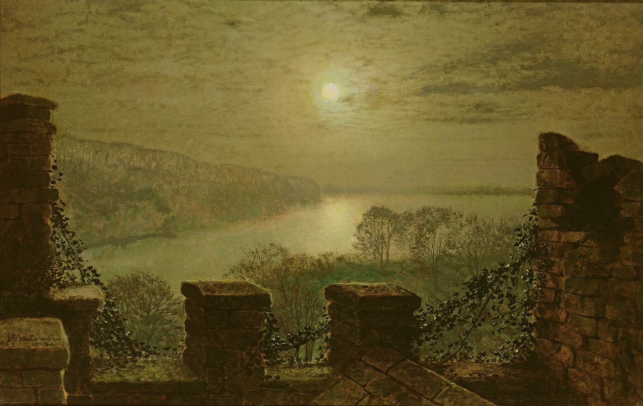 Kaleden Roundhay Parkı, 1879 by John Atkinson Grimshaw