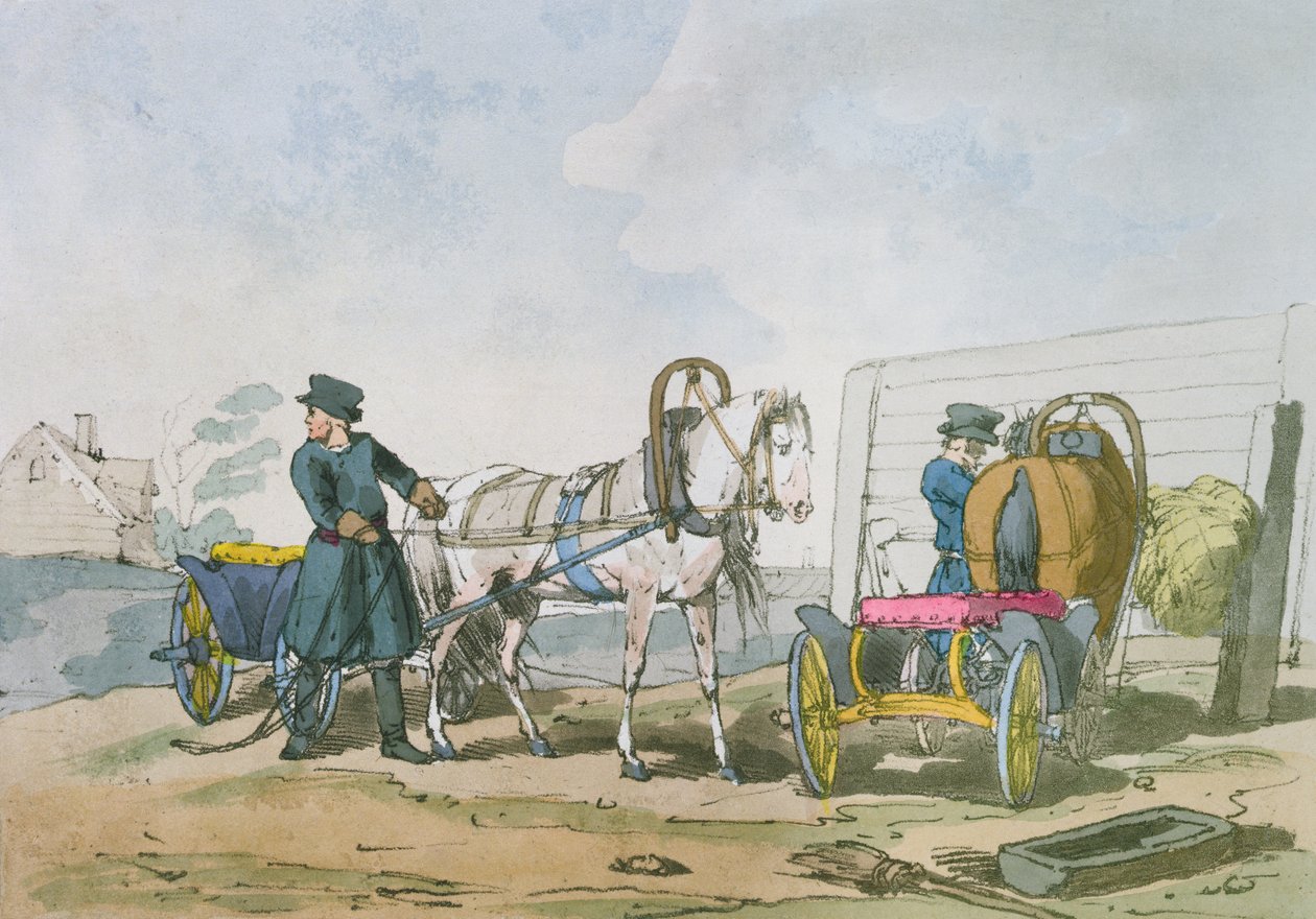 Droşka, 1803 by John Augustus Atkinson