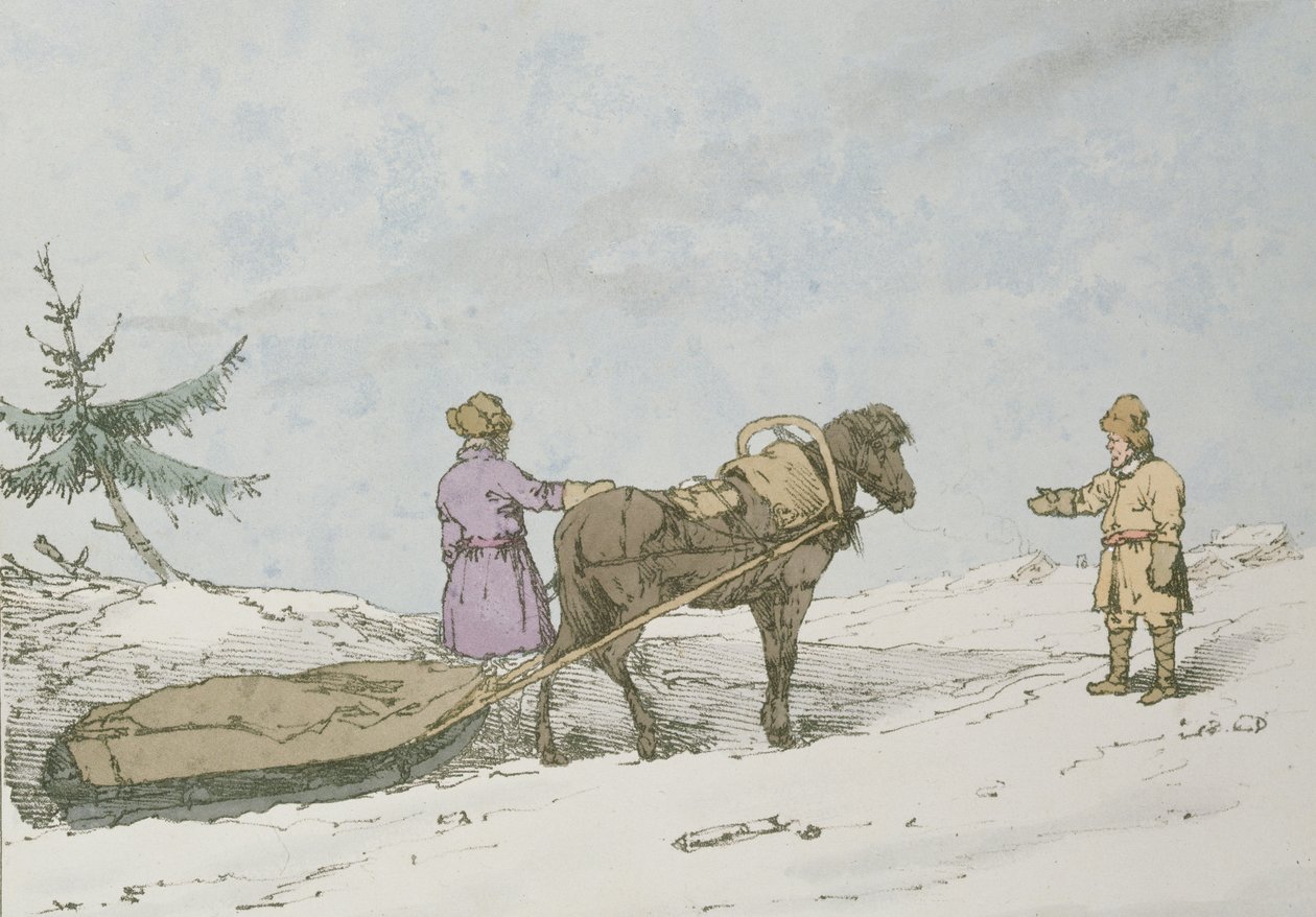 Finlandiya Kızağı, 1803 by John Augustus Atkinson