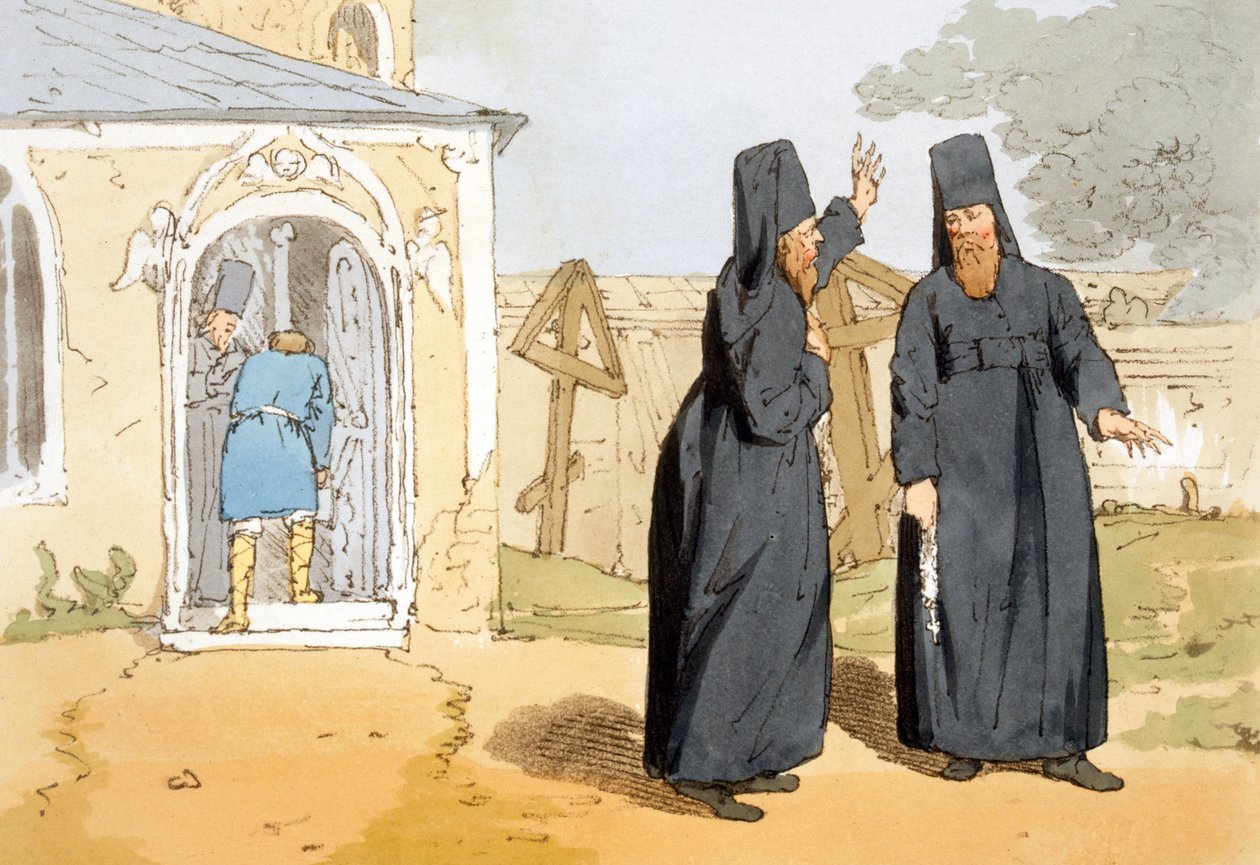ಸನ್ಯಾಸಿಗಳು, c.1804 ಟರ್ಕ್ by John Augustus Atkinson