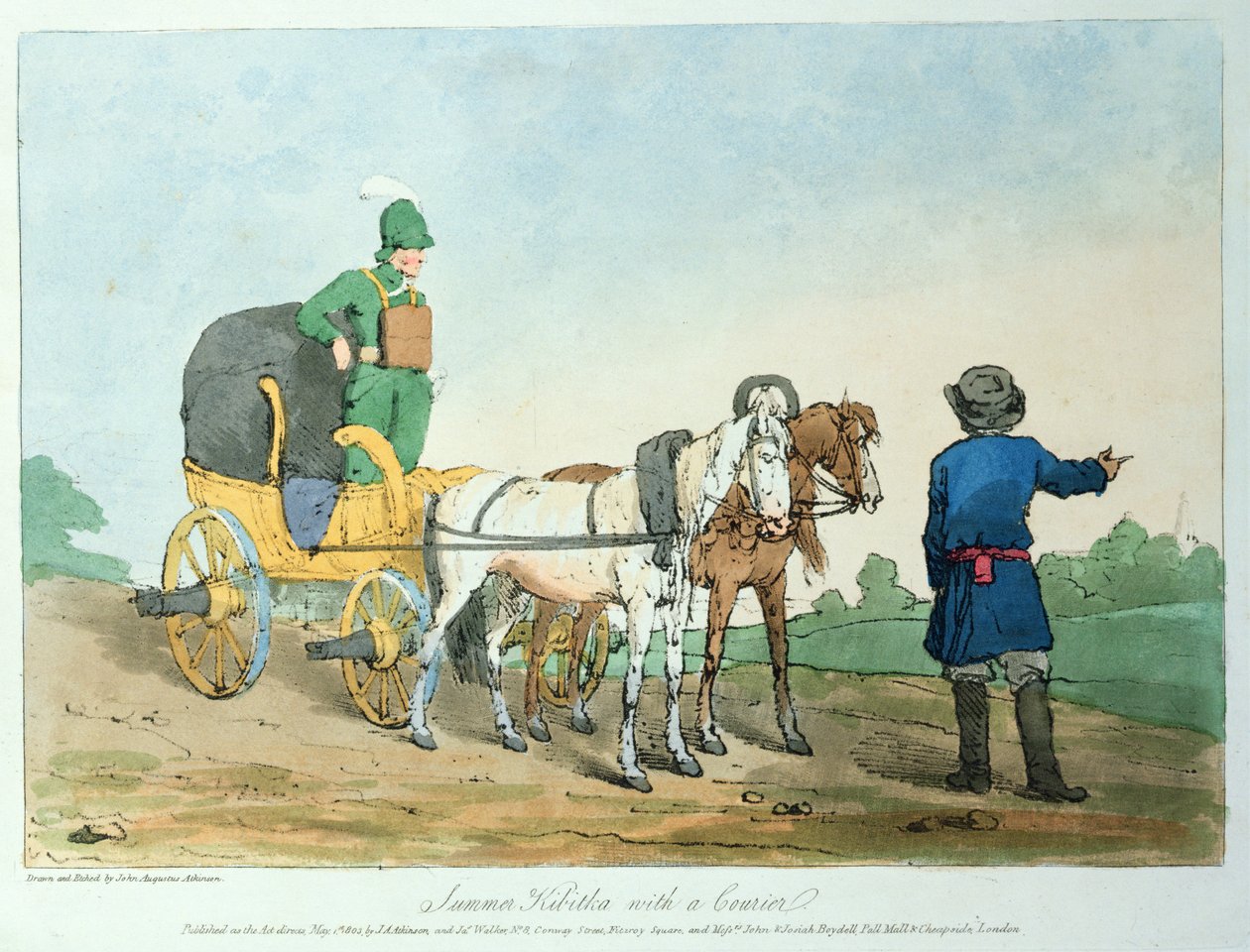Kurye ile Yaz Kibitka, 1803 by John Augustus Atkinson