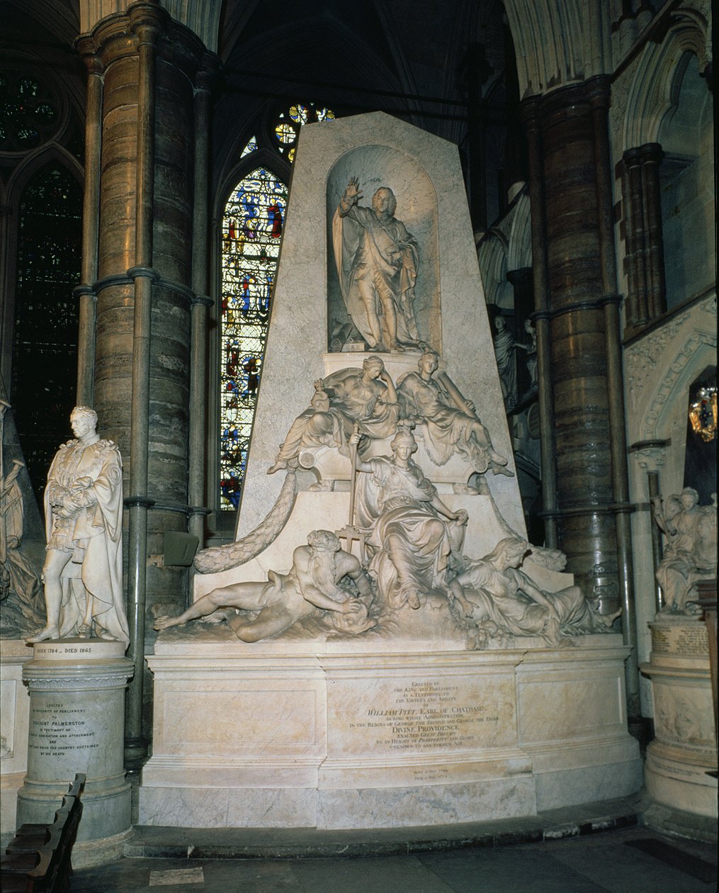 Yaşlı William Pitt Anıtı, Chatham 1. Kontu (1708-1778) (mermer) by John Bacon