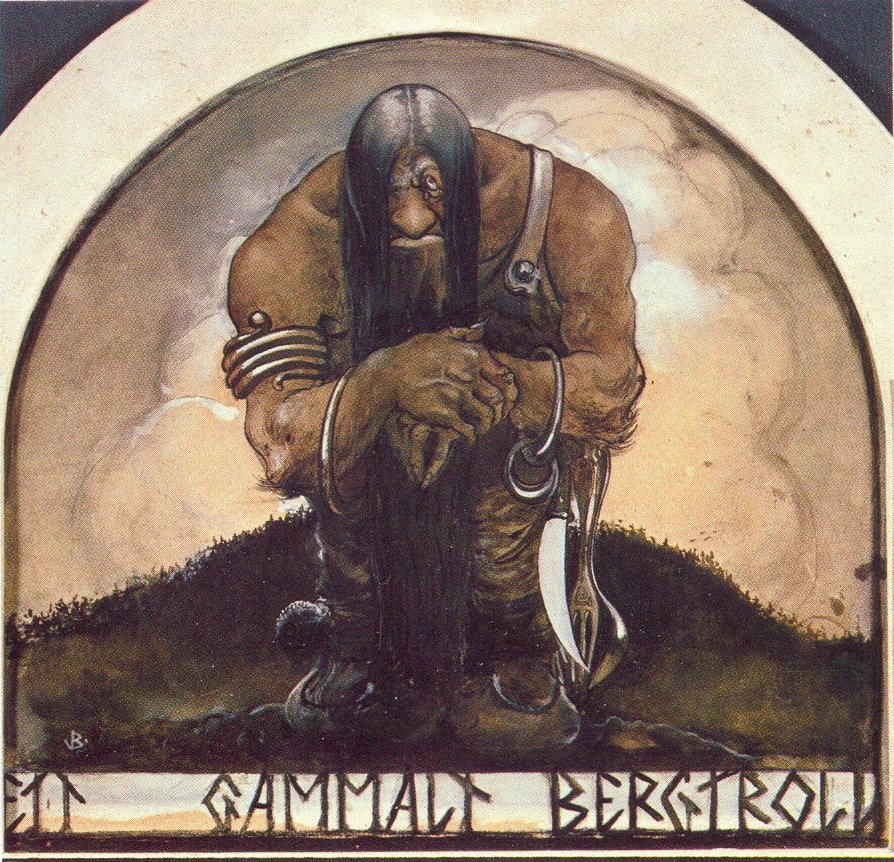 Eski bir dağ trolü by John Bauer