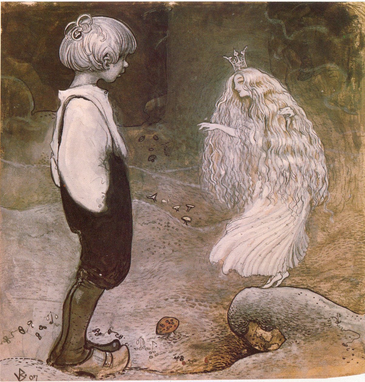 O anda sihirle harika bir küçük periye dönüştü. by John Bauer