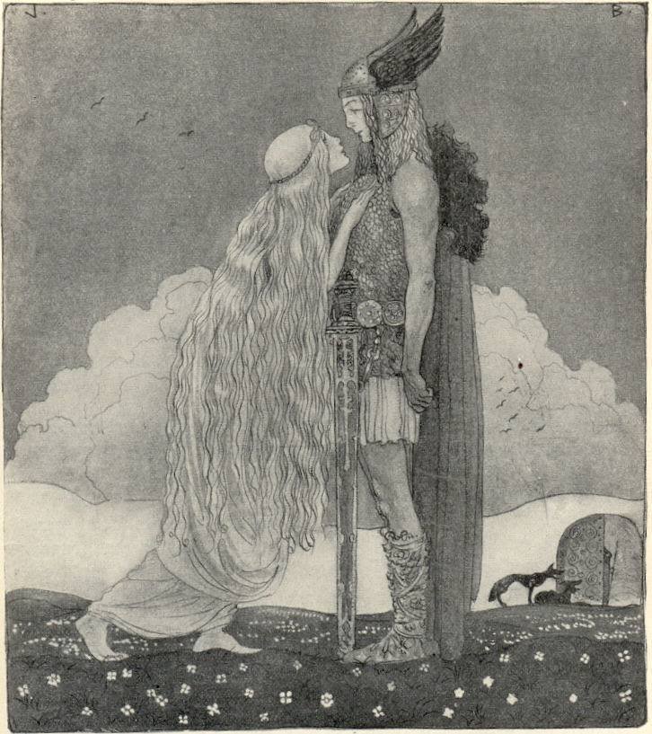Freyja ve Svipdağ by John Bauer