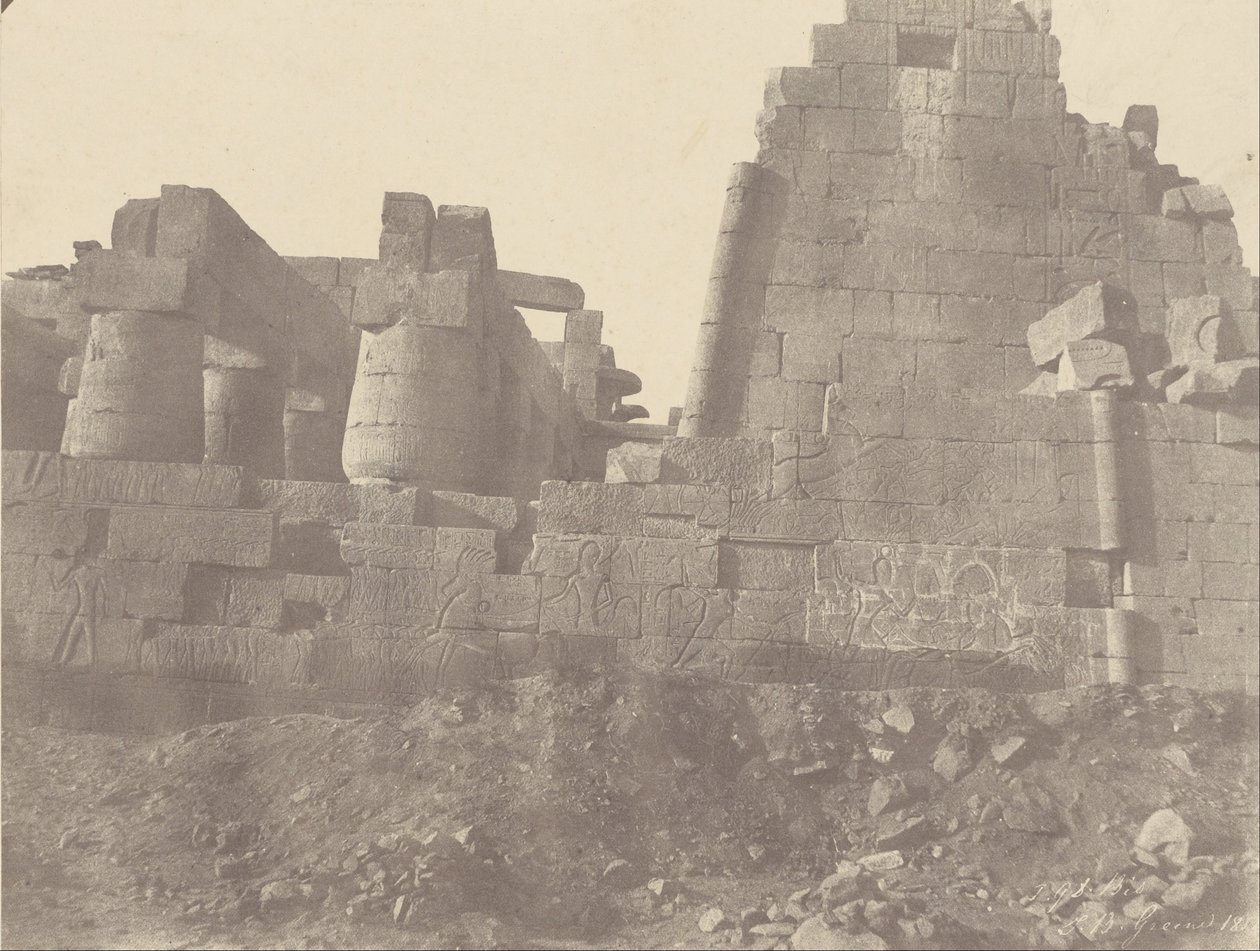 (Karnac, Hipostil Salonu, Kuzey Duvarı, Dış Cephe, N° 1 bis) by John Beasly Greene