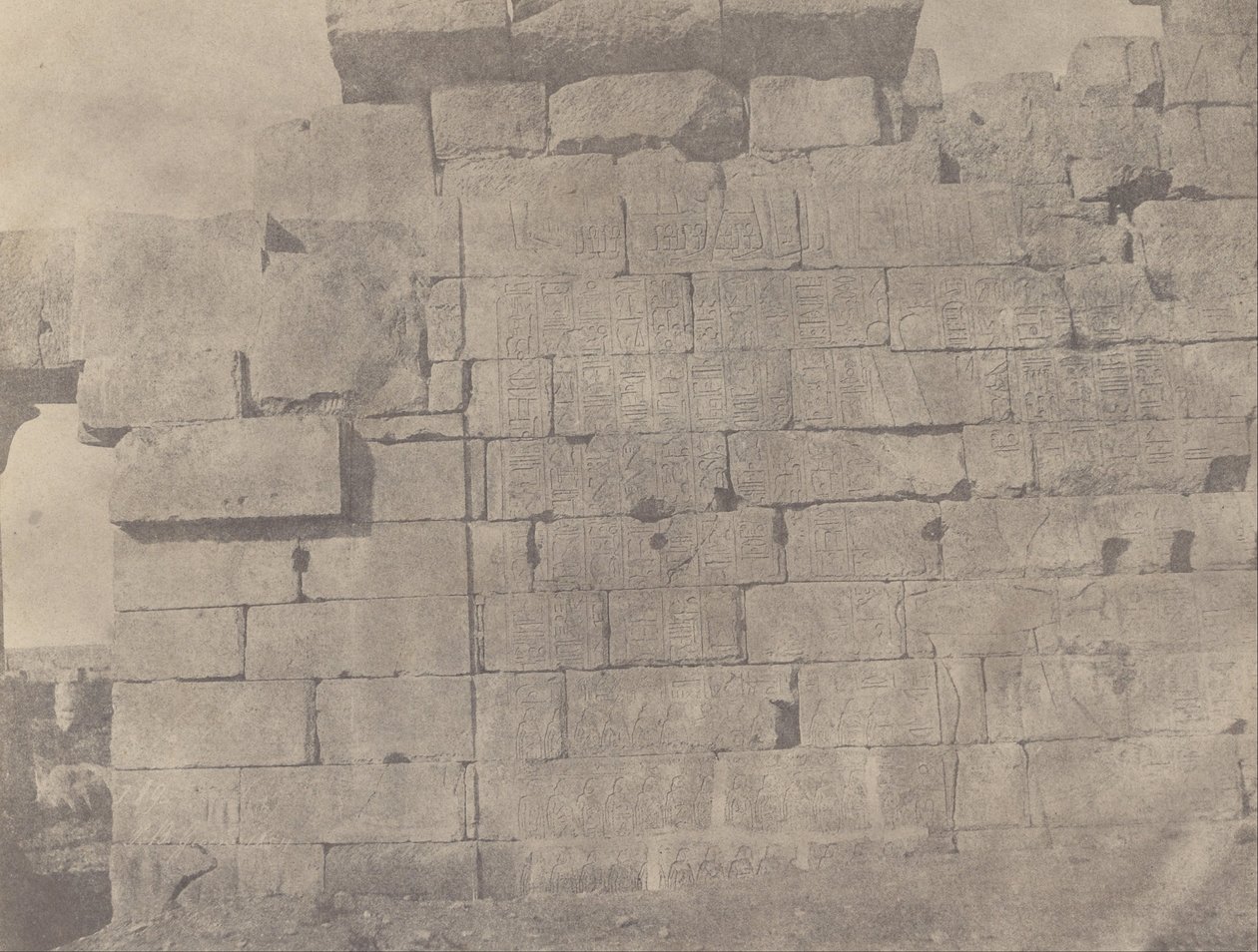 (Karnac, Hipostil Salonu, Güney Duvarı (Dış Cephe)) by John Beasly Greene