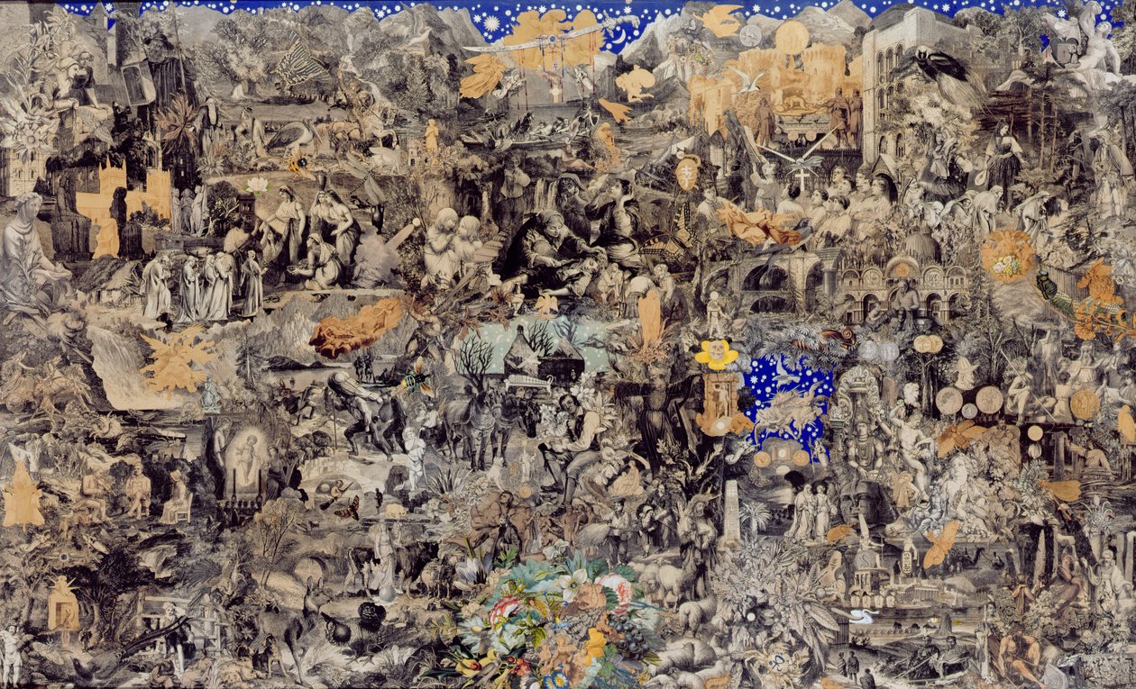 Viktorya Dönemi Kolajı, 1865 (gravür ve fotoğraflardan oluşan kolaj) by John Bingley Garland