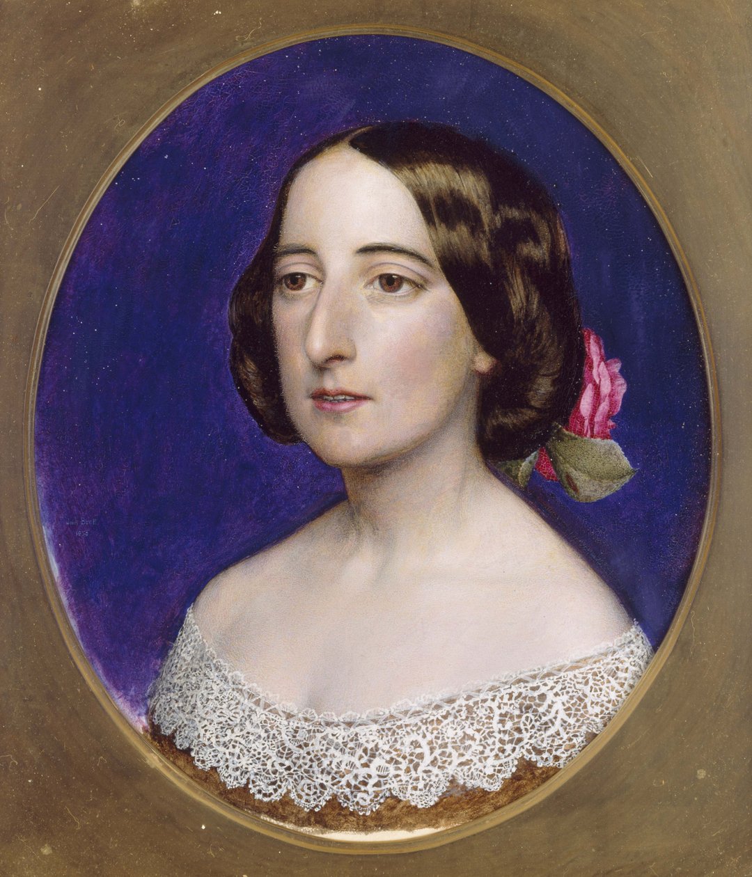 Bayan Coventry Patmore, 1856 öncesi (karttaki yağ) by John Brett