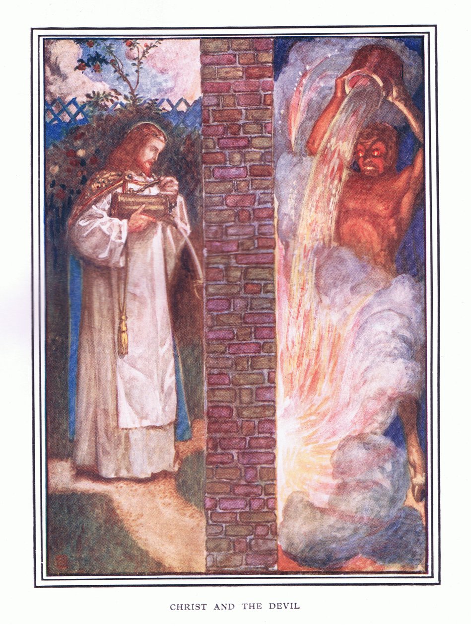Christ and the devil  by John Byam Liston Shaw