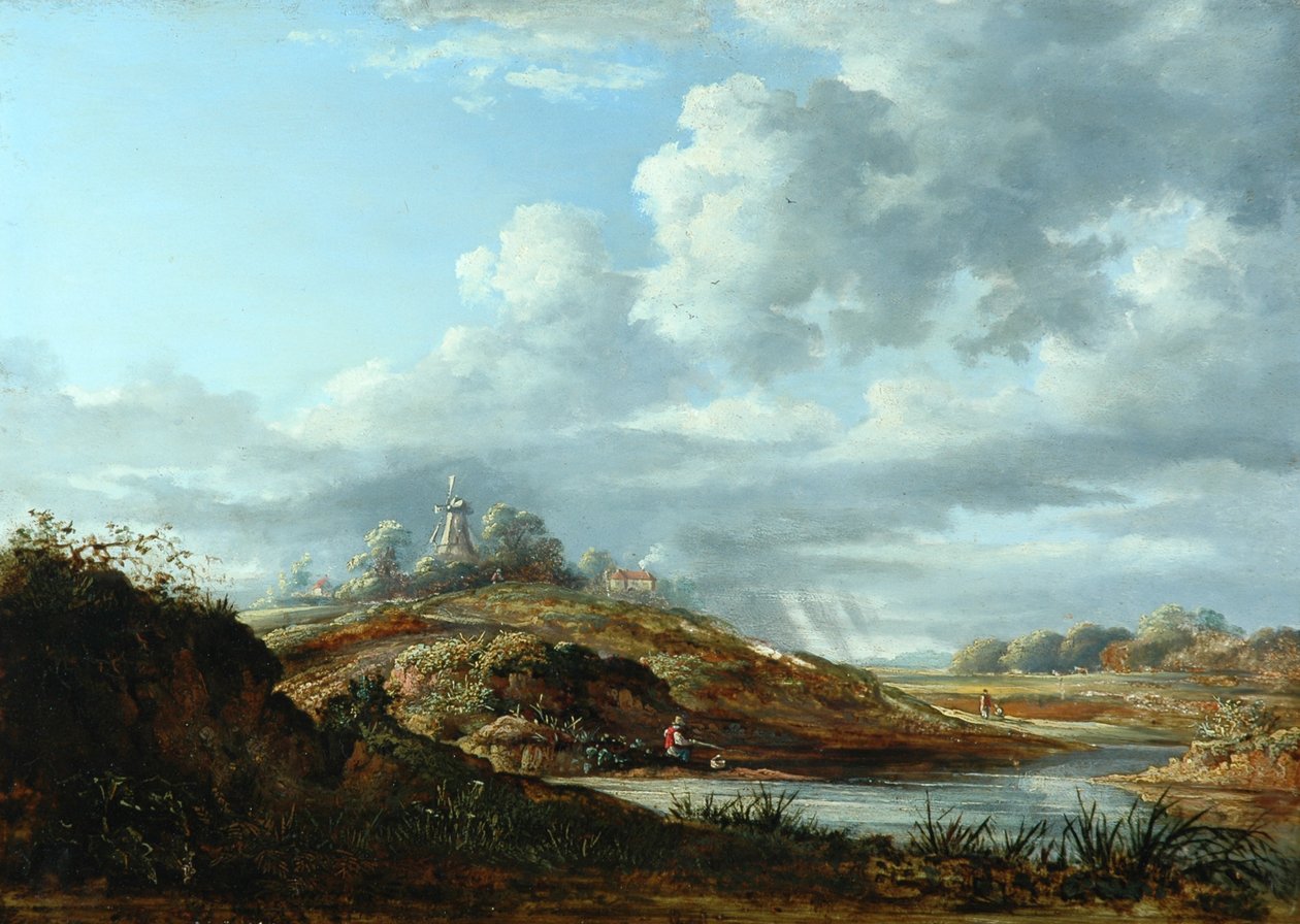 Nehrin Üzerinde Bir Yel Değirmeni by John Constable