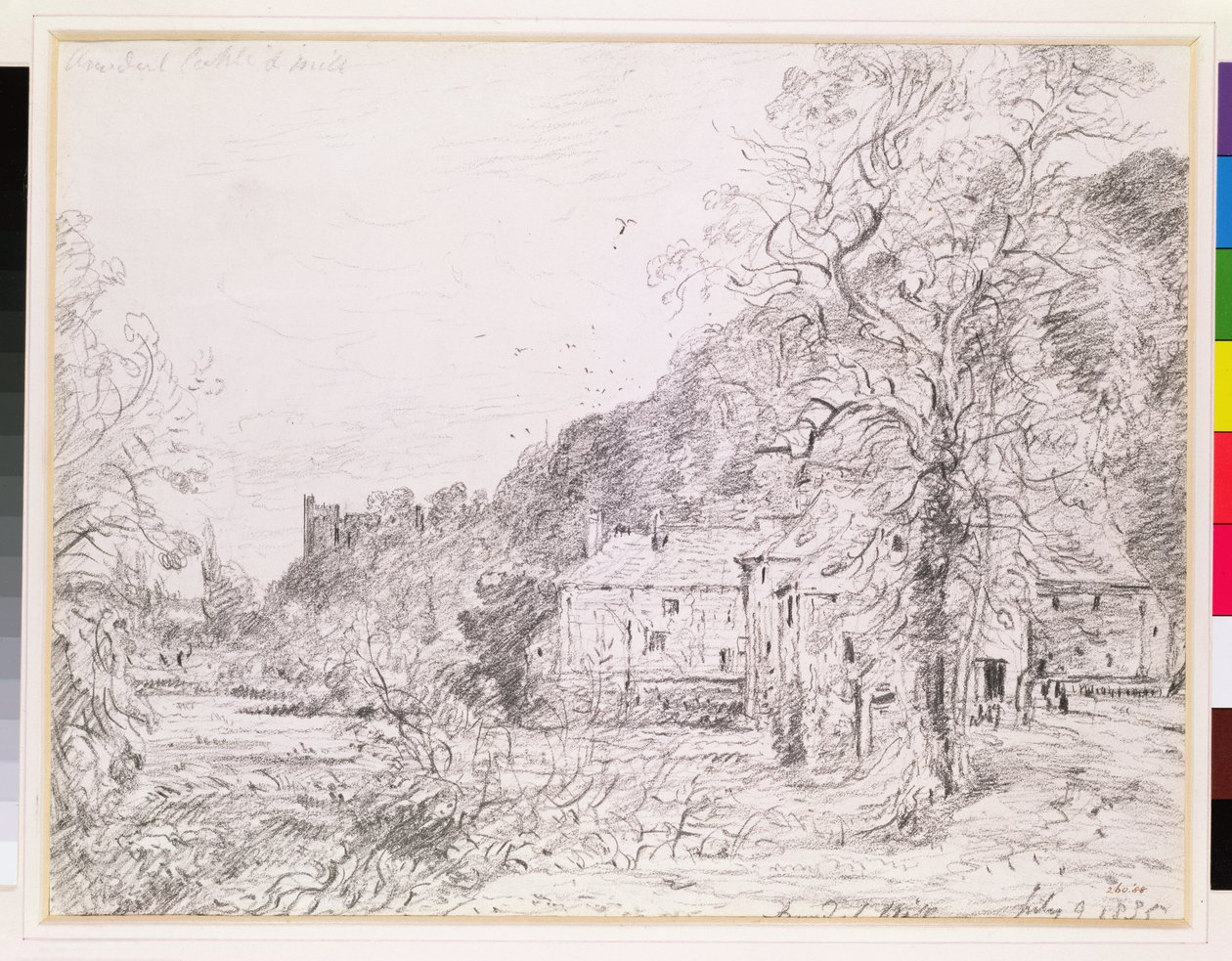 Arundel Değirmeni ve Kalesi, 1835 (çizim) by John Constable
