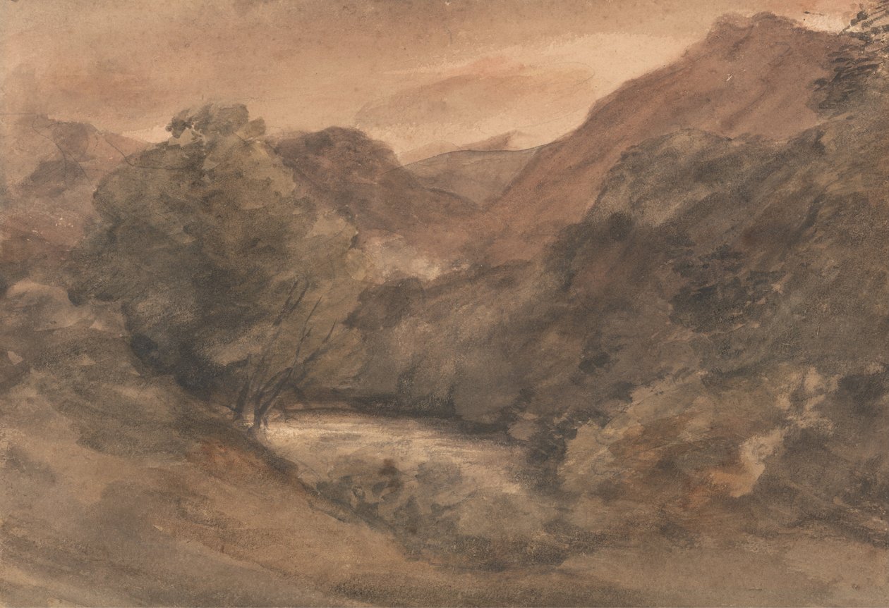 Borrowdale- Güzel Bir Günün Ardından Akşam, 1 Ekim 1806 by John Constable