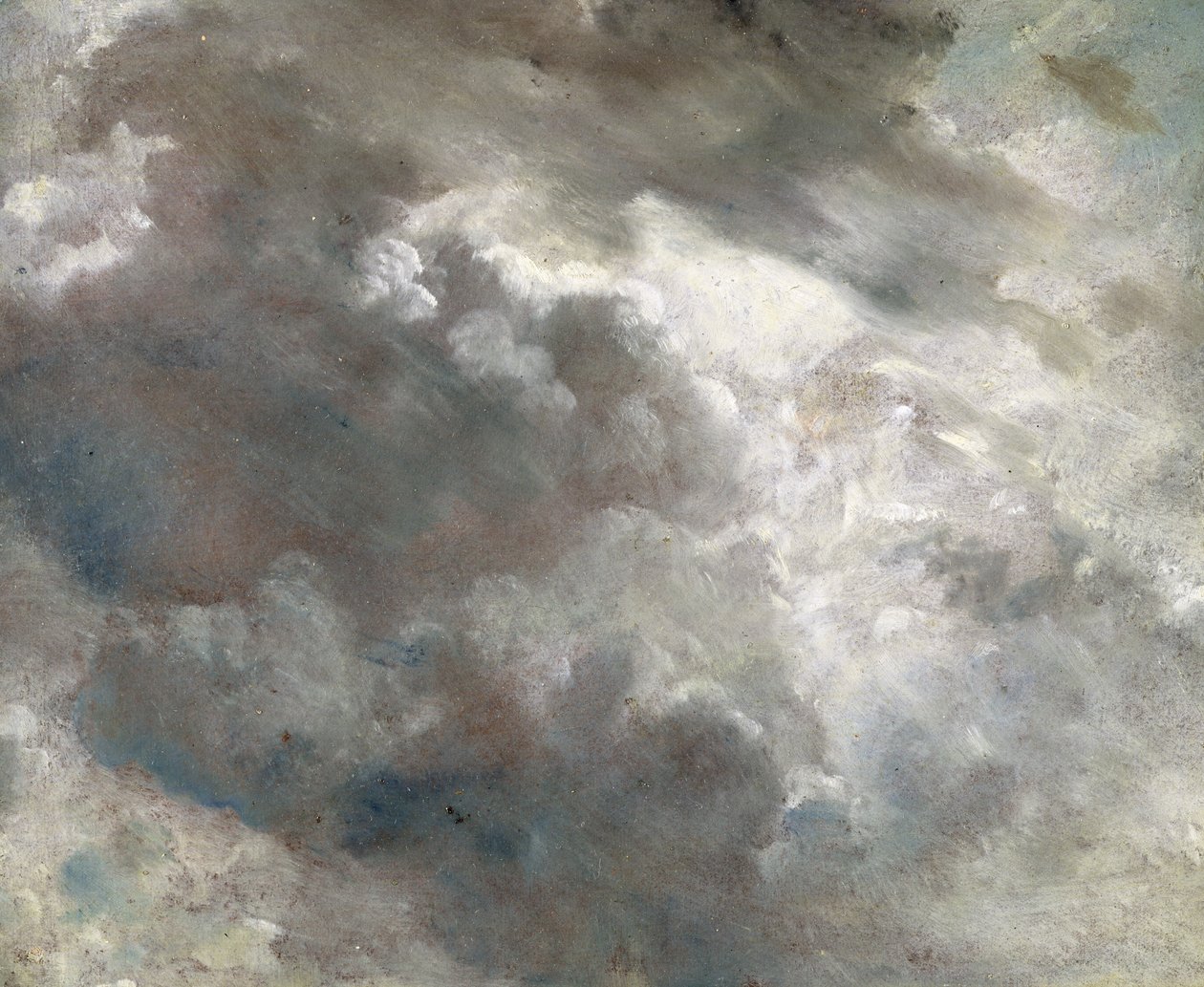 Bulut Çalışması, 1821 (kağıt üzerine yağlı kağıt serilmiş) by John Constable