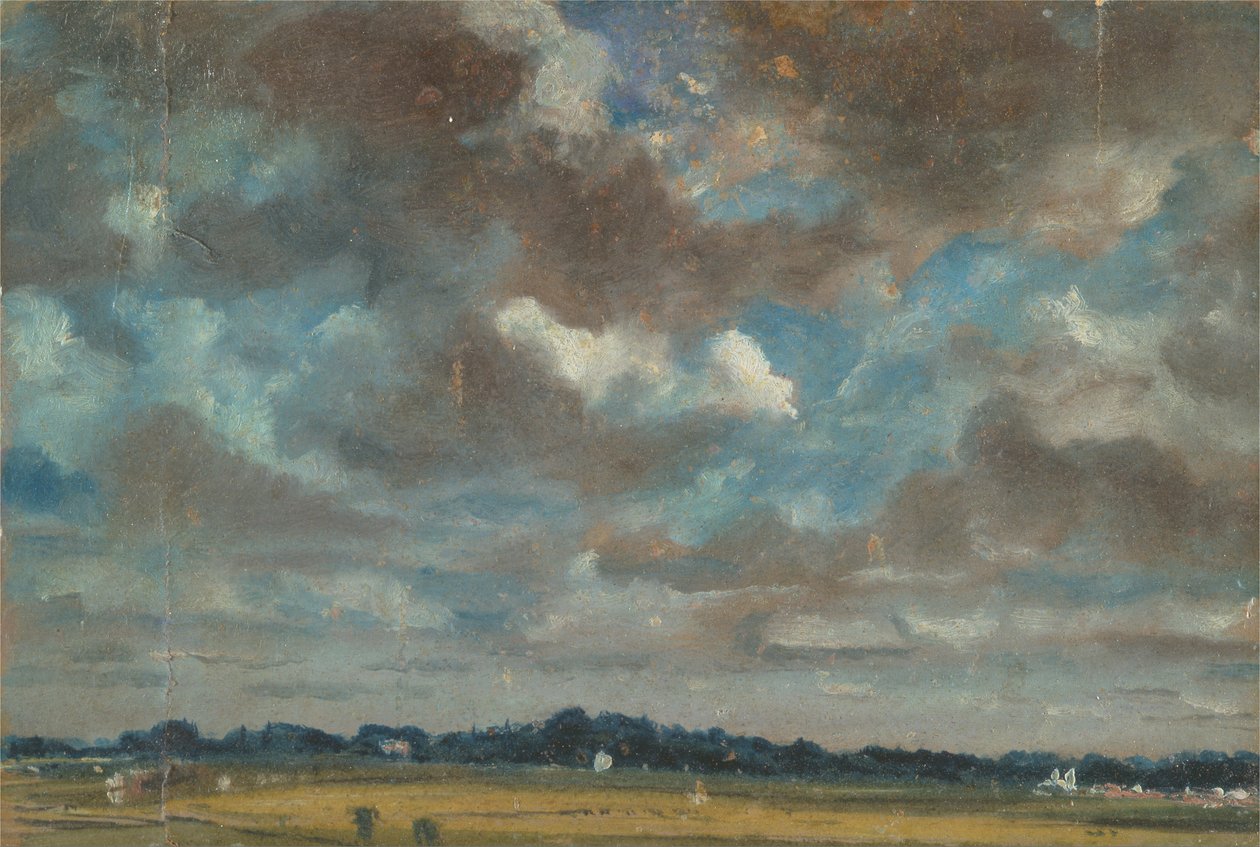 Gri Bulutlu Geniş Manzara by John Constable