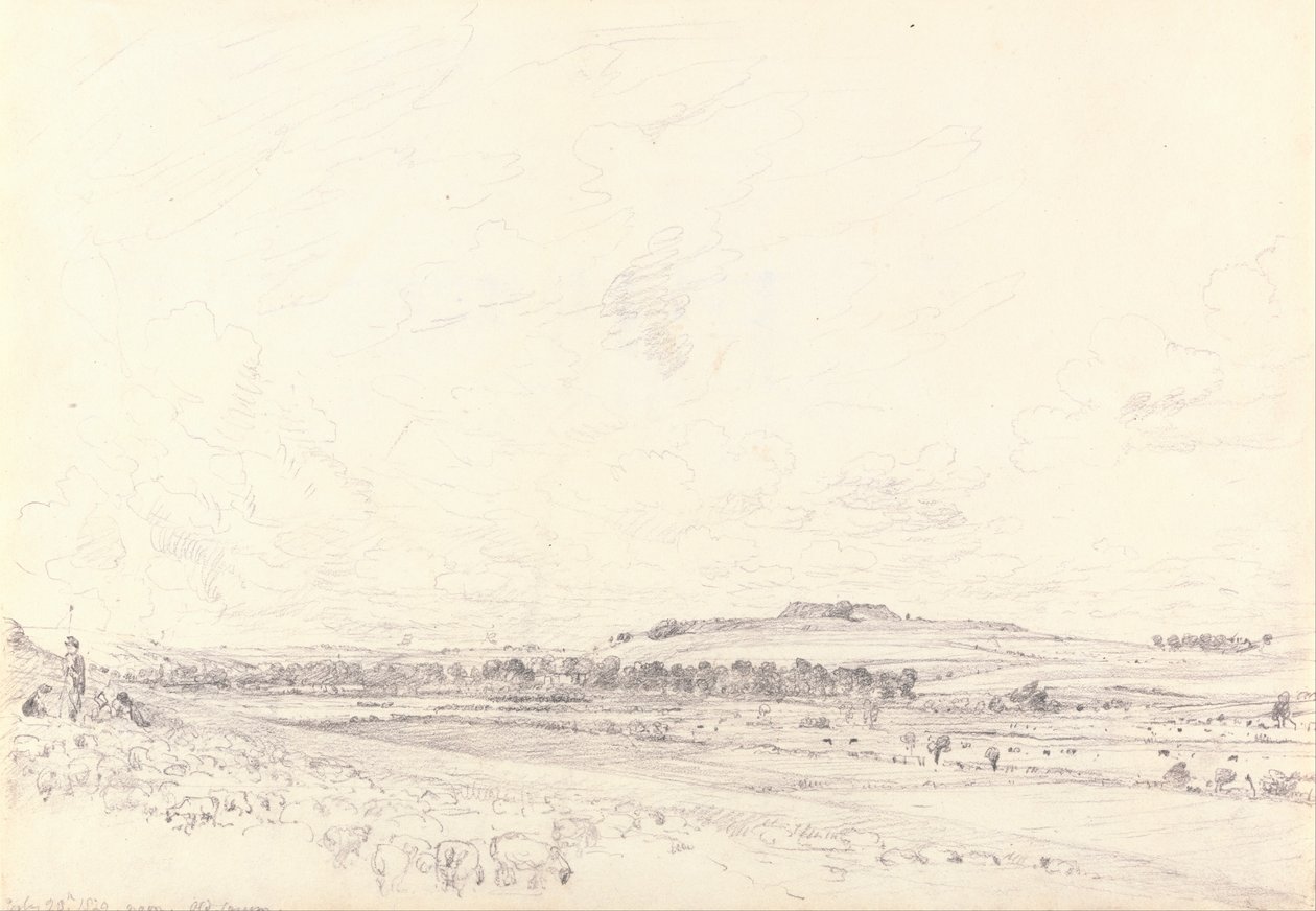 Öğle vakti Eski Sarum by John Constable