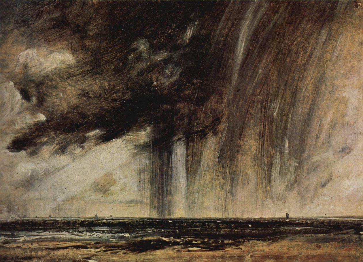 Yağmur Bulutlu Deniz Manzarası Çalışması by John Constable