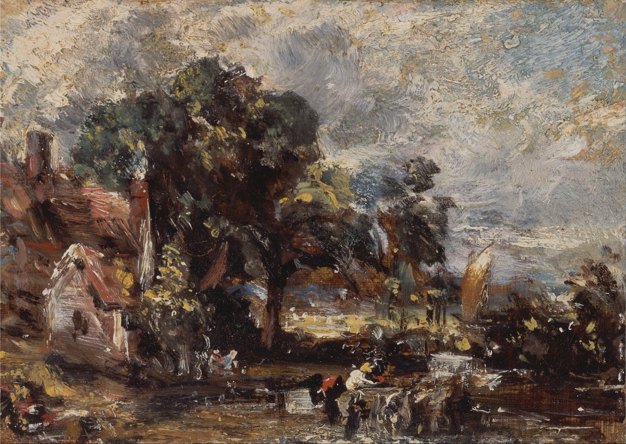 Haywain için Kroki by John Constable