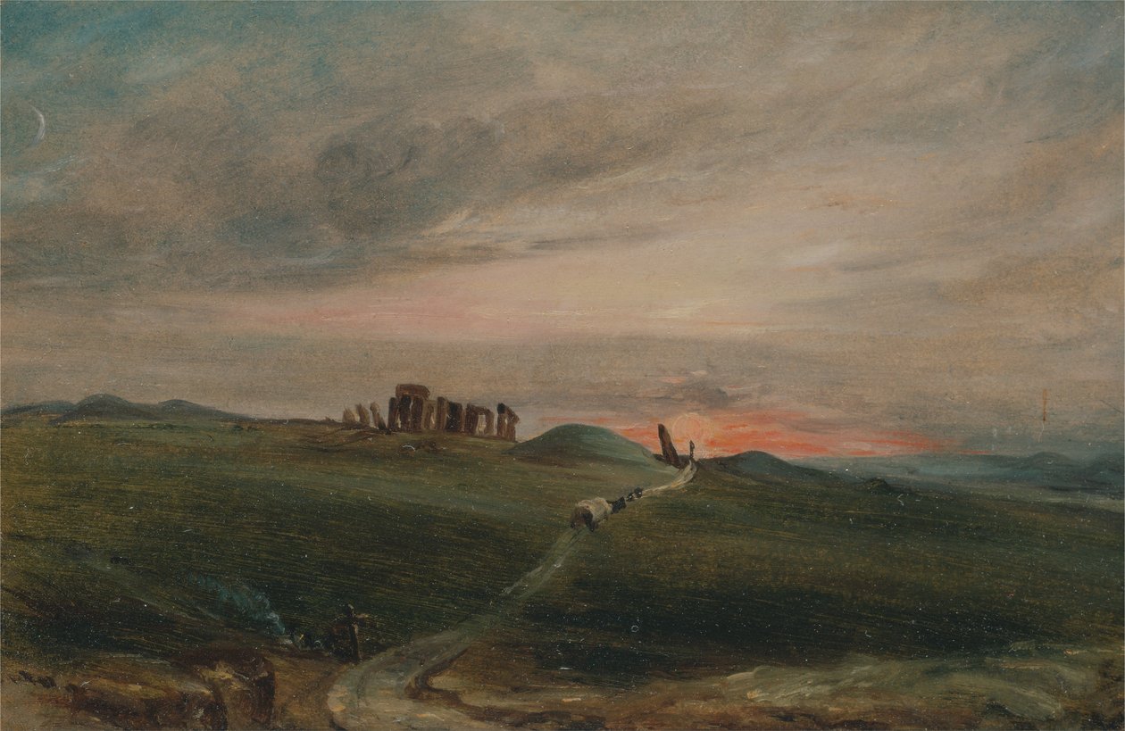 Gün batımında Stonehenge by John Constable