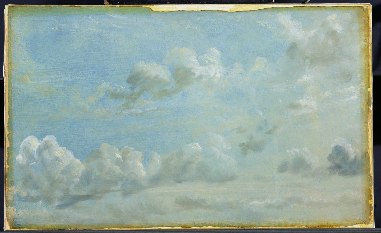 Kümülüs Bulutları Çalışması, 1822 (kağıt üzerine yağlı boya panel üzerine yerleştirilmiş) by John Constable