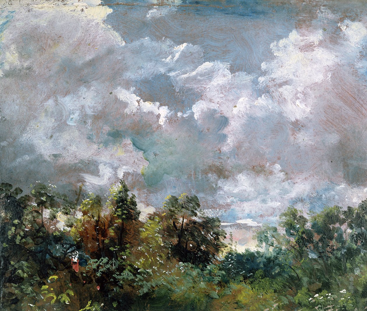 Gökyüzü ve Ağaçların İncelenmesi by John Constable
