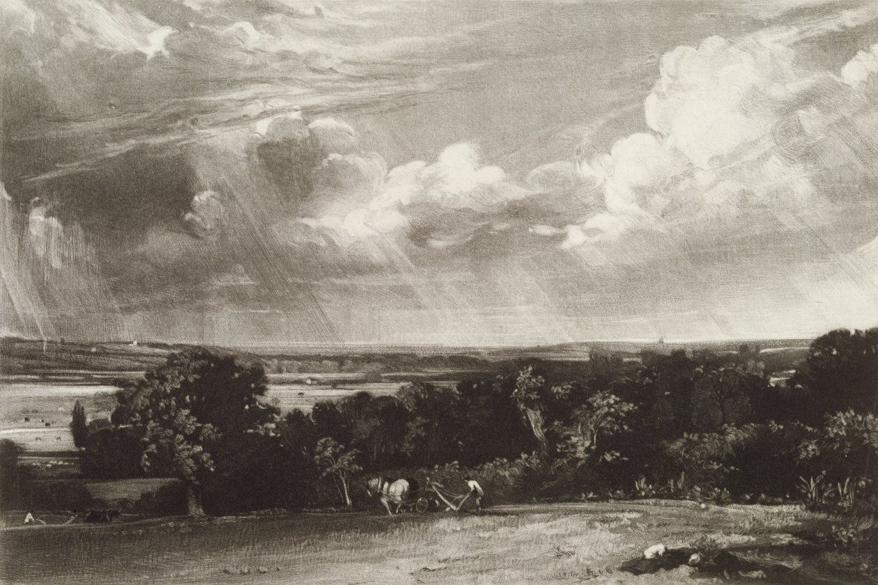 Summerland, David Lucas (1802-81) tarafından oyulmuş (mezzotint) by John Constable