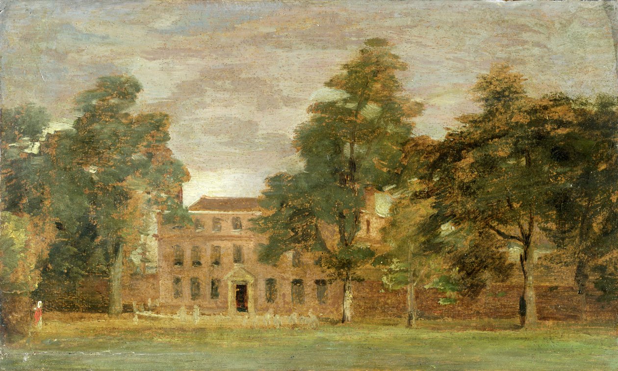 West Lodge, East Bergholt (panel üzerine serilmiş kağıt üzerine yağlı boya) by John Constable