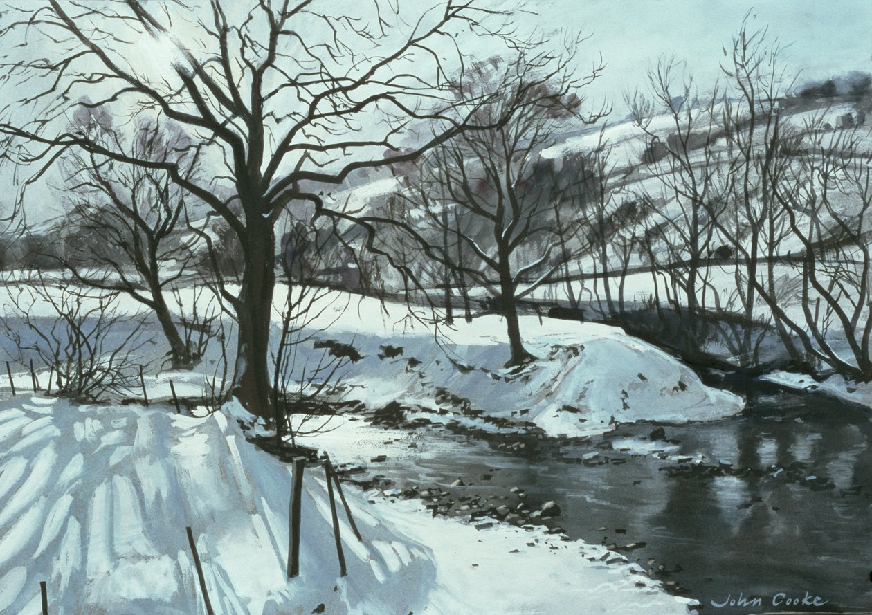 Winter River, 1996 (guaj) by John Cooke