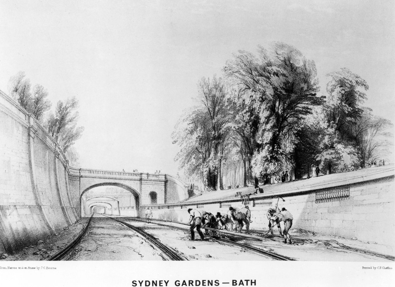 Sidney Bahçeleri, Banyo, C. F. Cheffins tarafından basılmıştır, 1843 by John Cooke Bourne