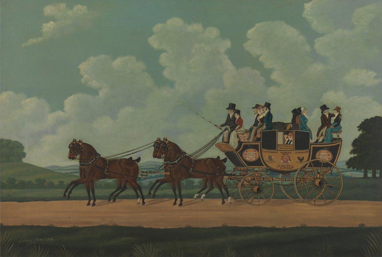 J. und W. Chaplins Dover-Londra Sahnesi Yolda by John Cordrey