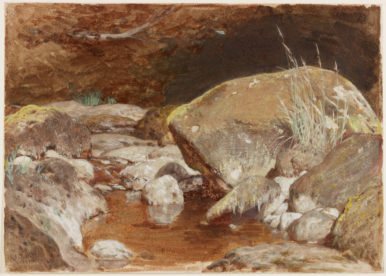 Havuz (kağıt üzerine bc, kalem ve wc) by John Dawson Watson