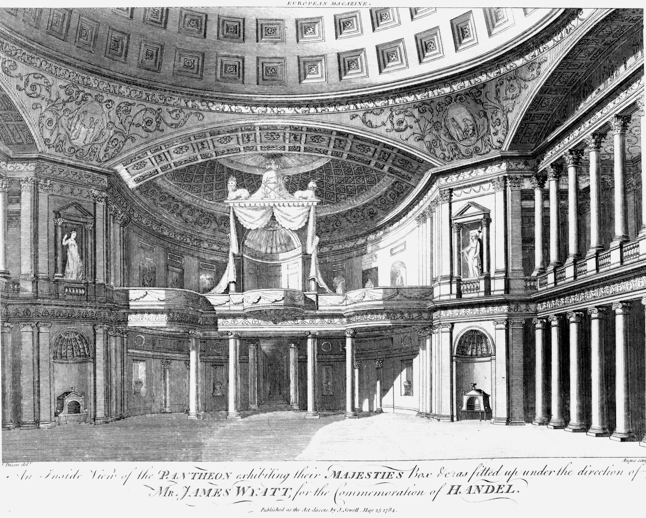 An inside view of the Pantheon, Oxford Street, London, 1784  by John Dixon