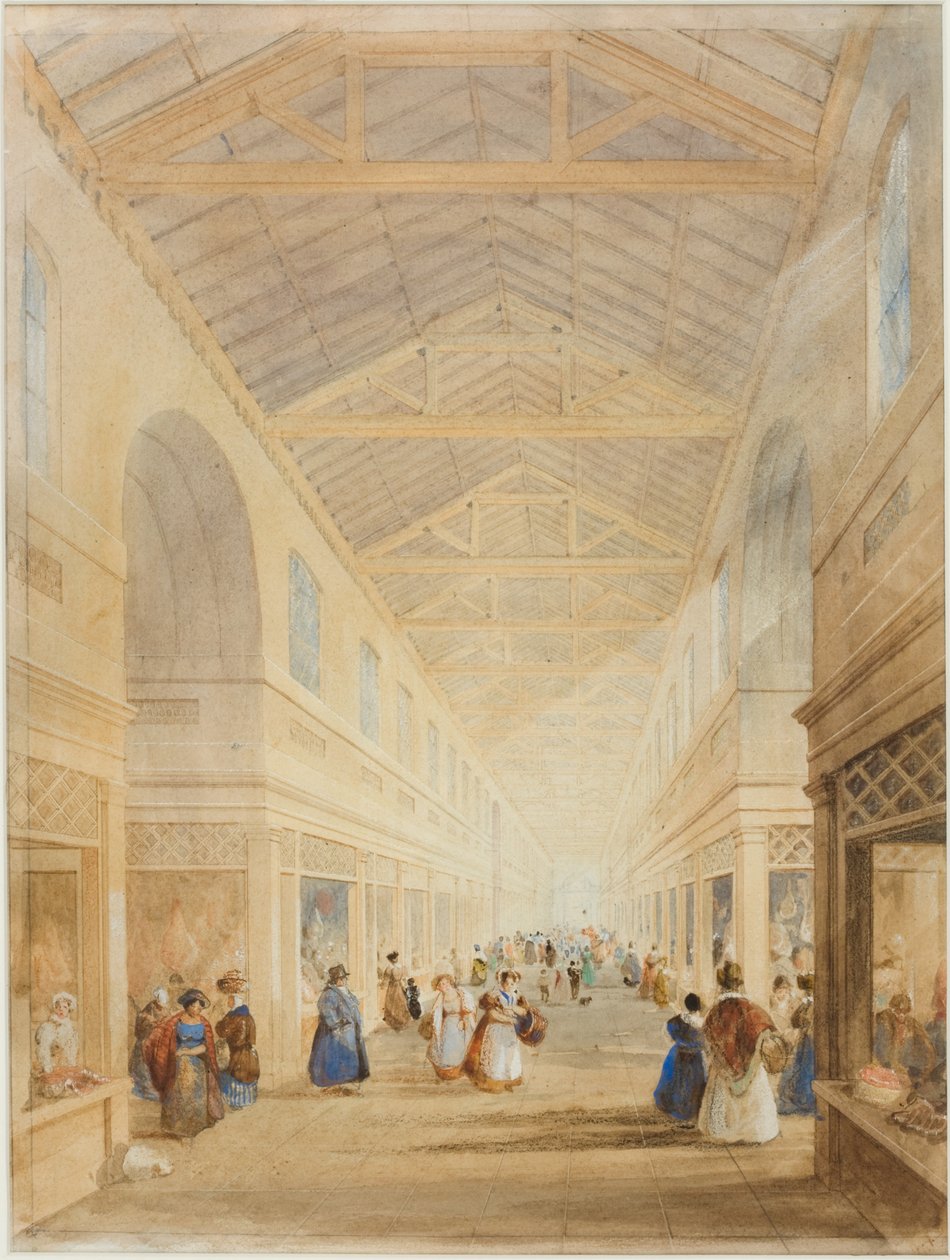 Kasap Pazarı, Newcastle upon Tyne (m.ö, kağıt üzerinde mürekkep ve tuvalet) by John Dobson