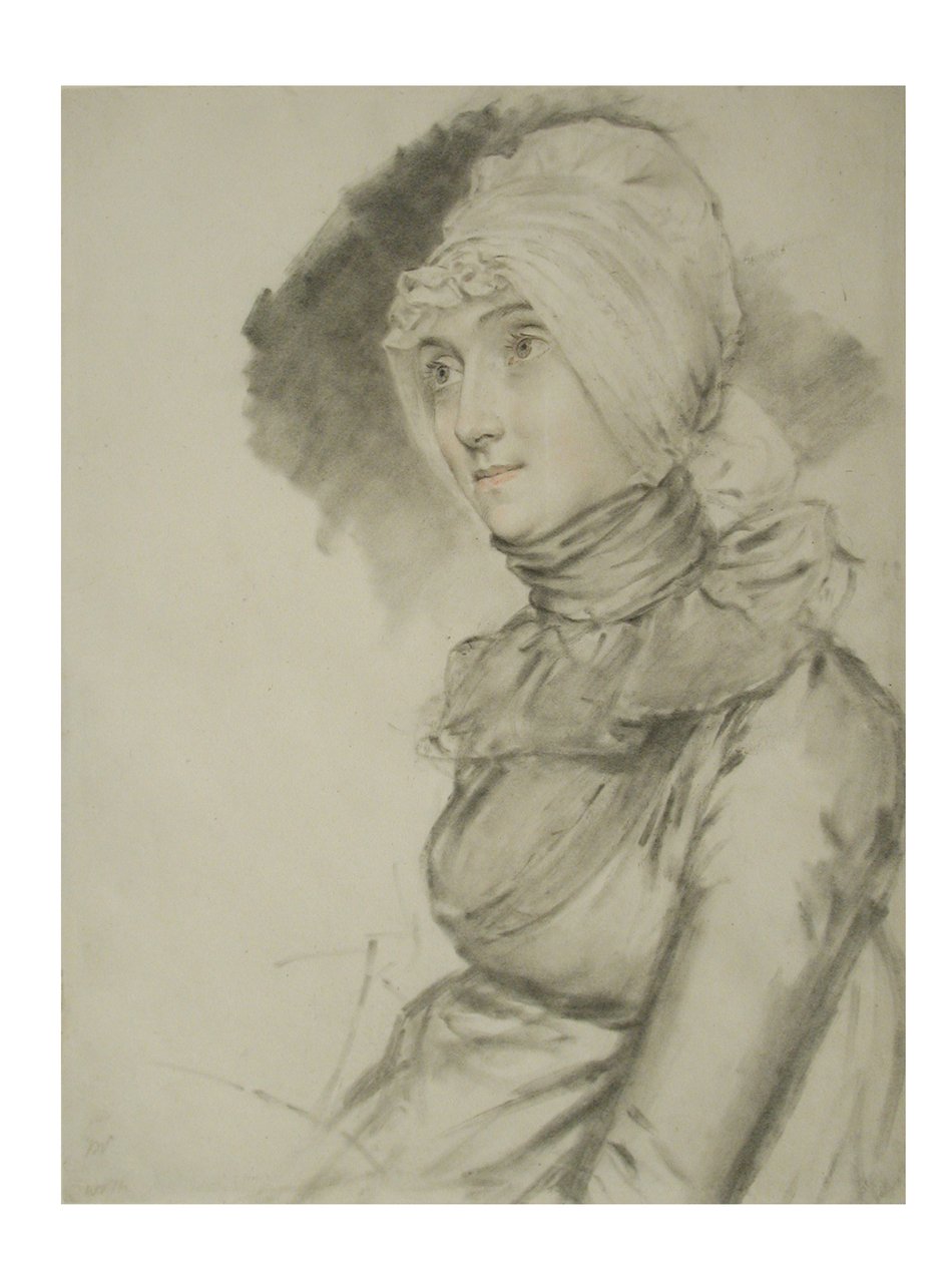 Bayan Croad, Kararlı Dul, 1806 (kağıt üzerinde siyah tebeşir ve tuvalet) by John Downman