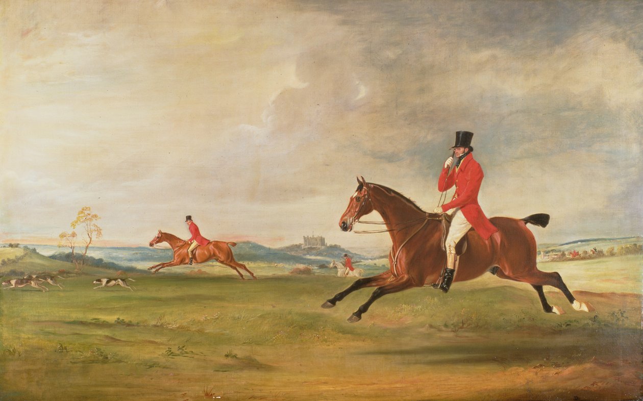 John, 5 Rutland Dükü, General Lord Charles Manners ve General Lord Robert Manners Hunting by John E. Ferneley