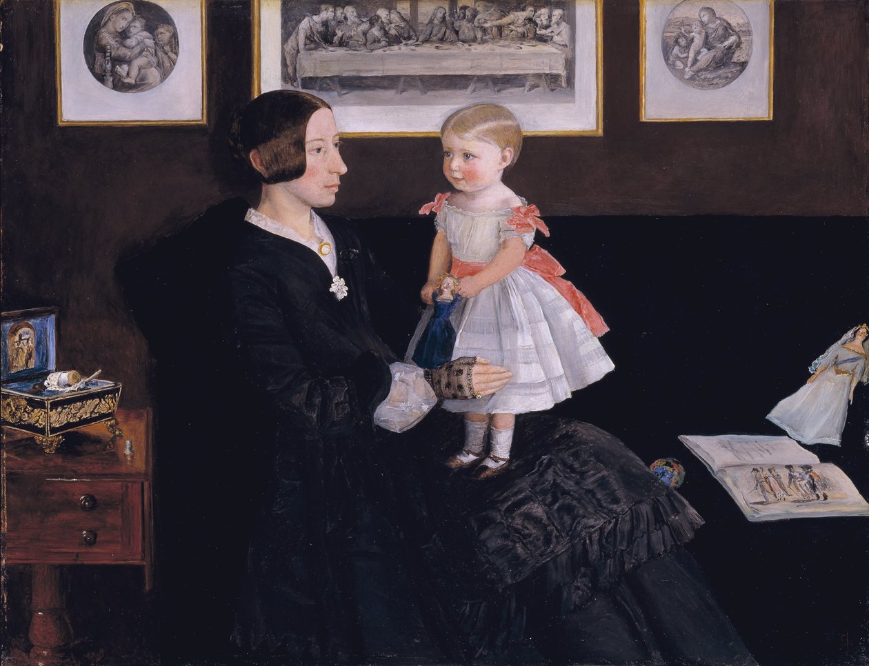 Bayan James Wyatt Jr ve kızı Sarah by John Everett Millais