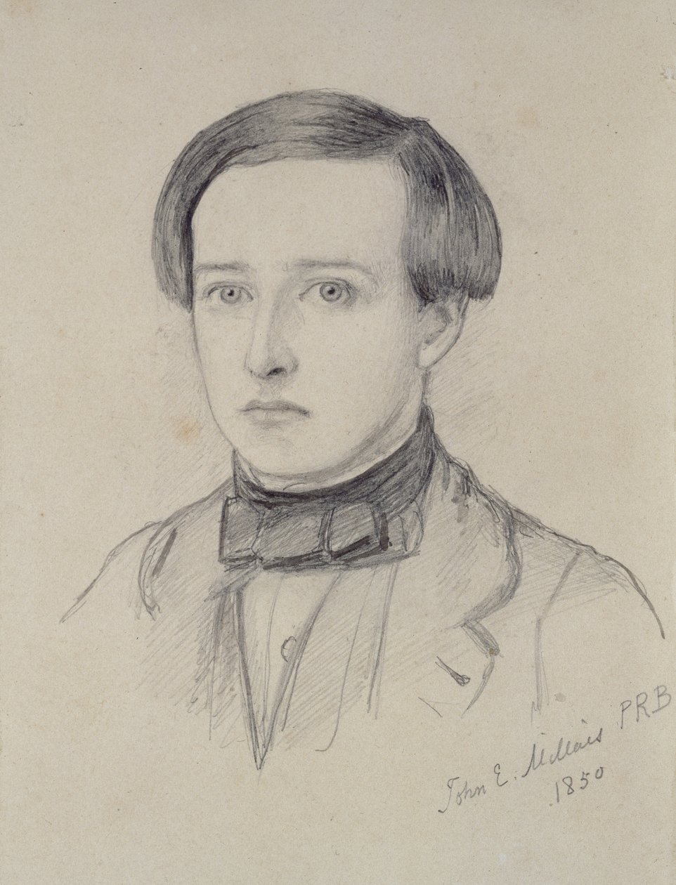 Charles Allston Collins'in portresi, 1850 (renksiz krem kağıda grafit) by John Everett Millais