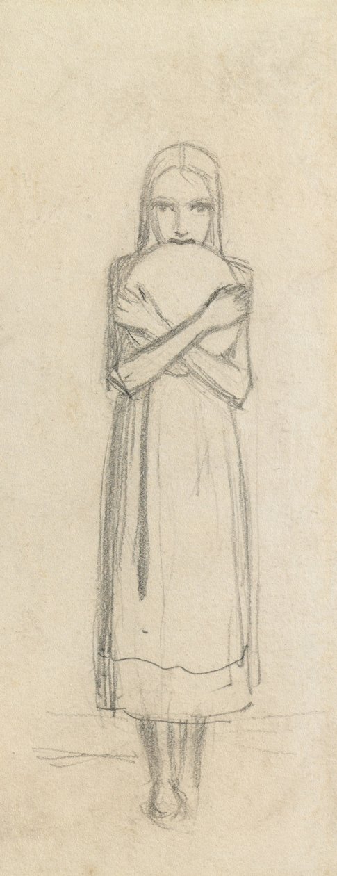Genç Bir Kızın Kroki, 1863 by John Everett Millais