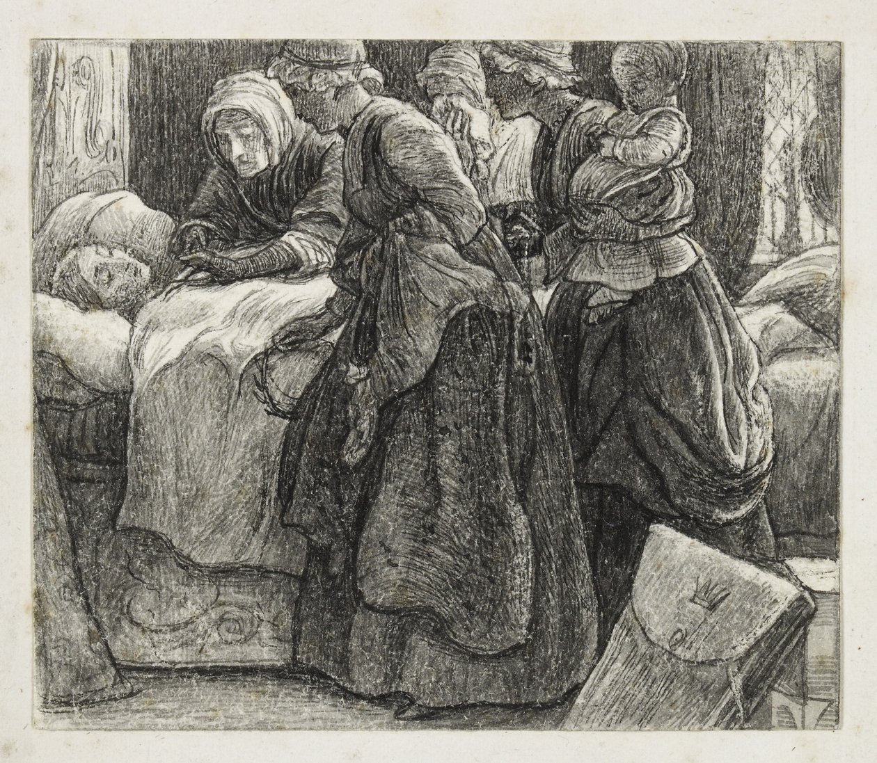 Burleigh Lordu (kalem ve siyah mürekkep) by John Everett Millais