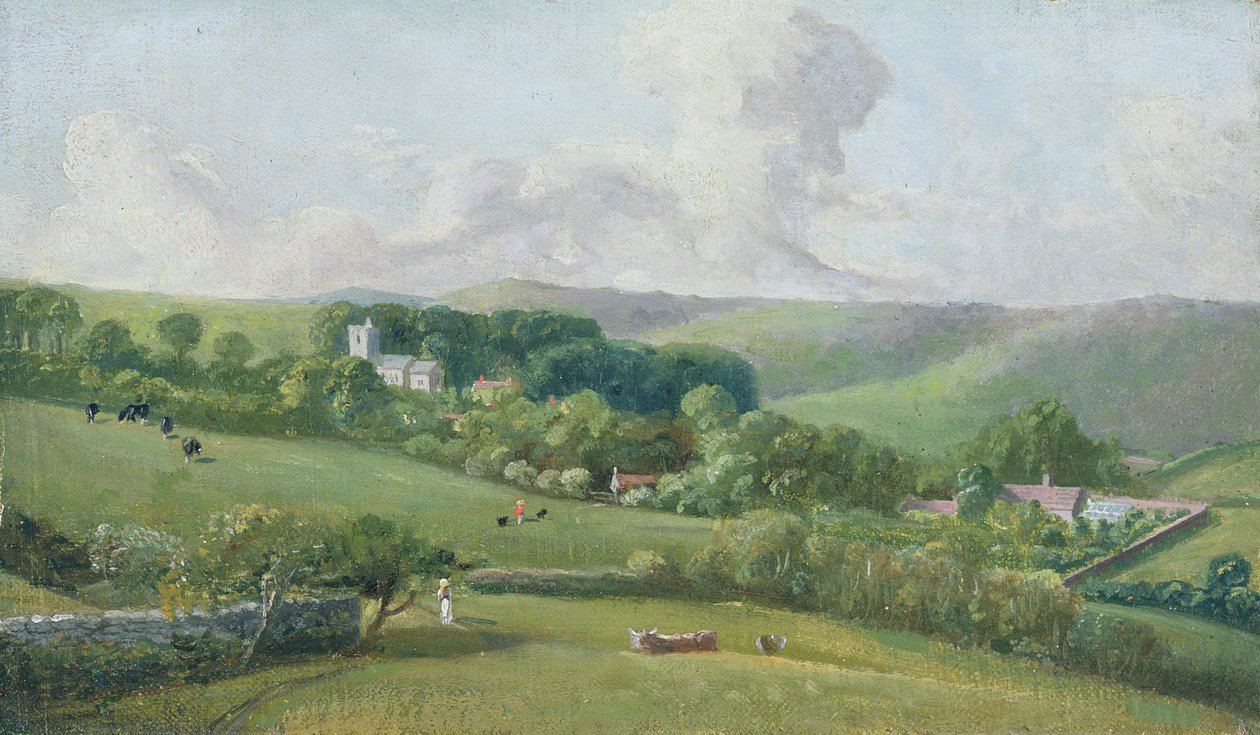 Osmington, Köye bir bakış, 1816 dolayları by John Fisher