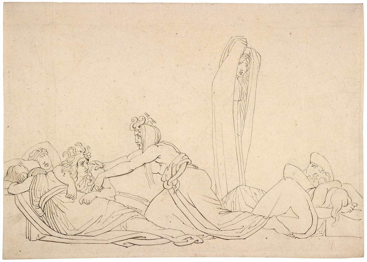 Uyan, kalk, ben seni ayağa kaldırırken onu uyandır. Öfkeler, John Flaxman by John Flaxman
