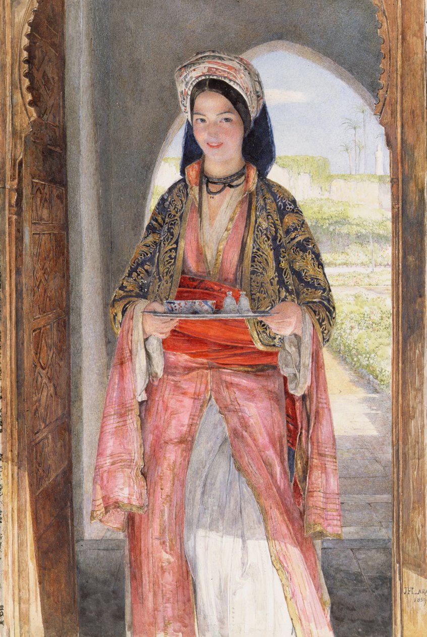 An Eastern Girl Carrying a Tray, 1859  by John Frederick Lewis