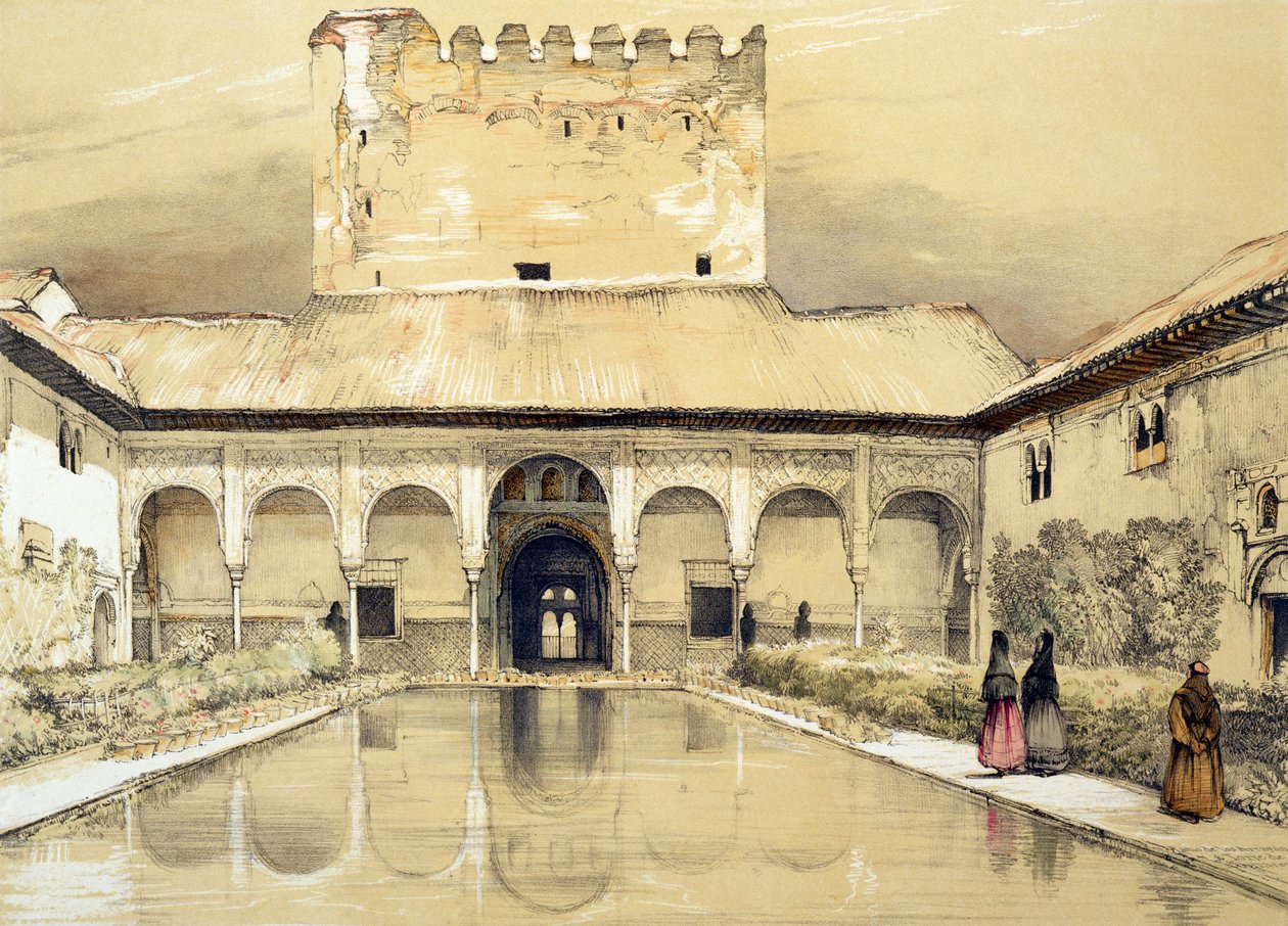 Myrtles Avlusu (Patio de los Arrayanes) ve Comares Kulesi, 
